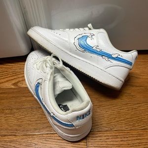 Nike Air Force 1 custom. Youth size 5. White